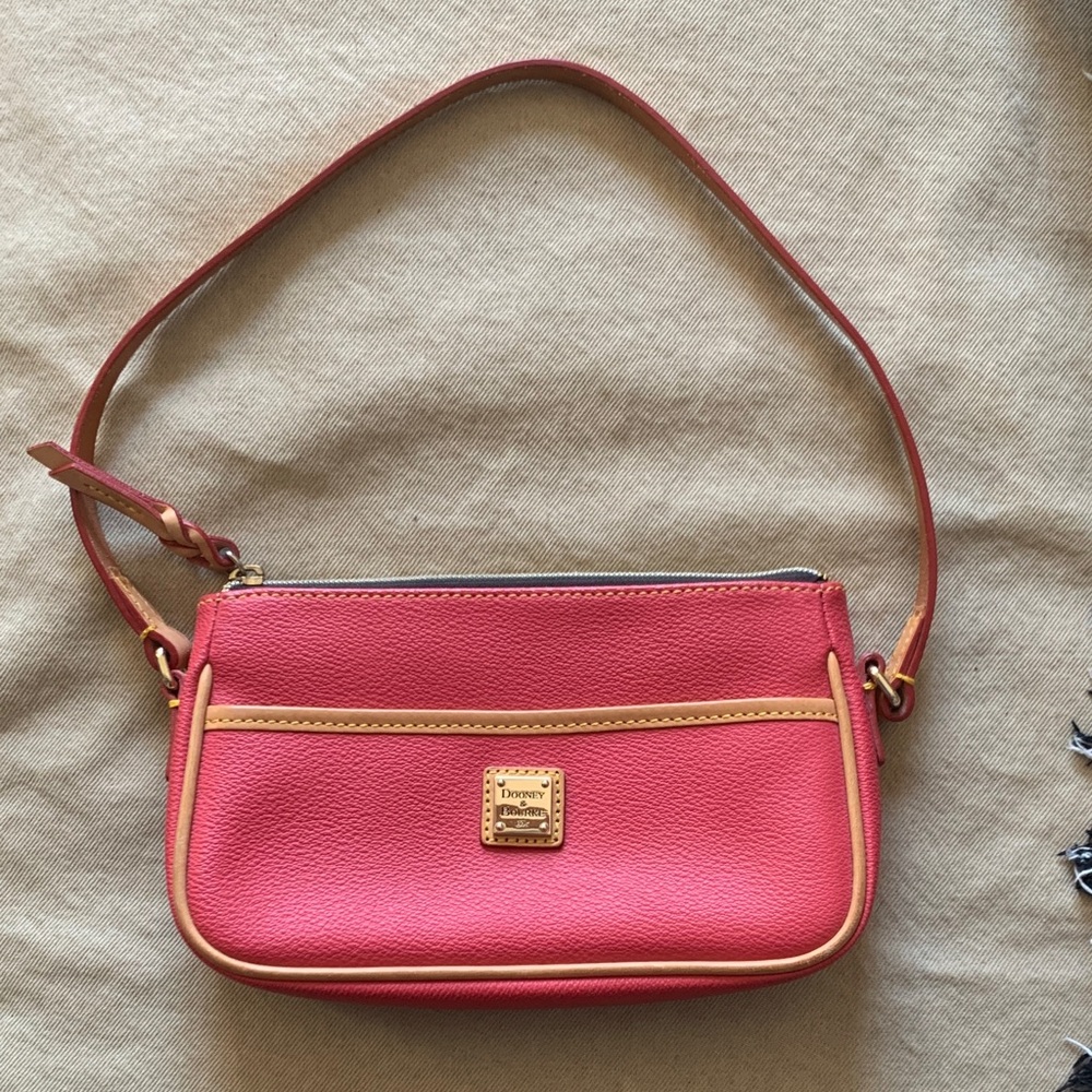 Dooney & Bourke Red and Tan Wristlet